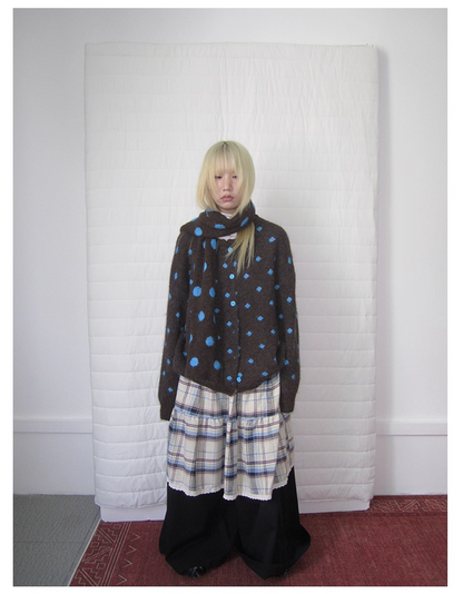 Green Colorblock Sweatshirt　X3419