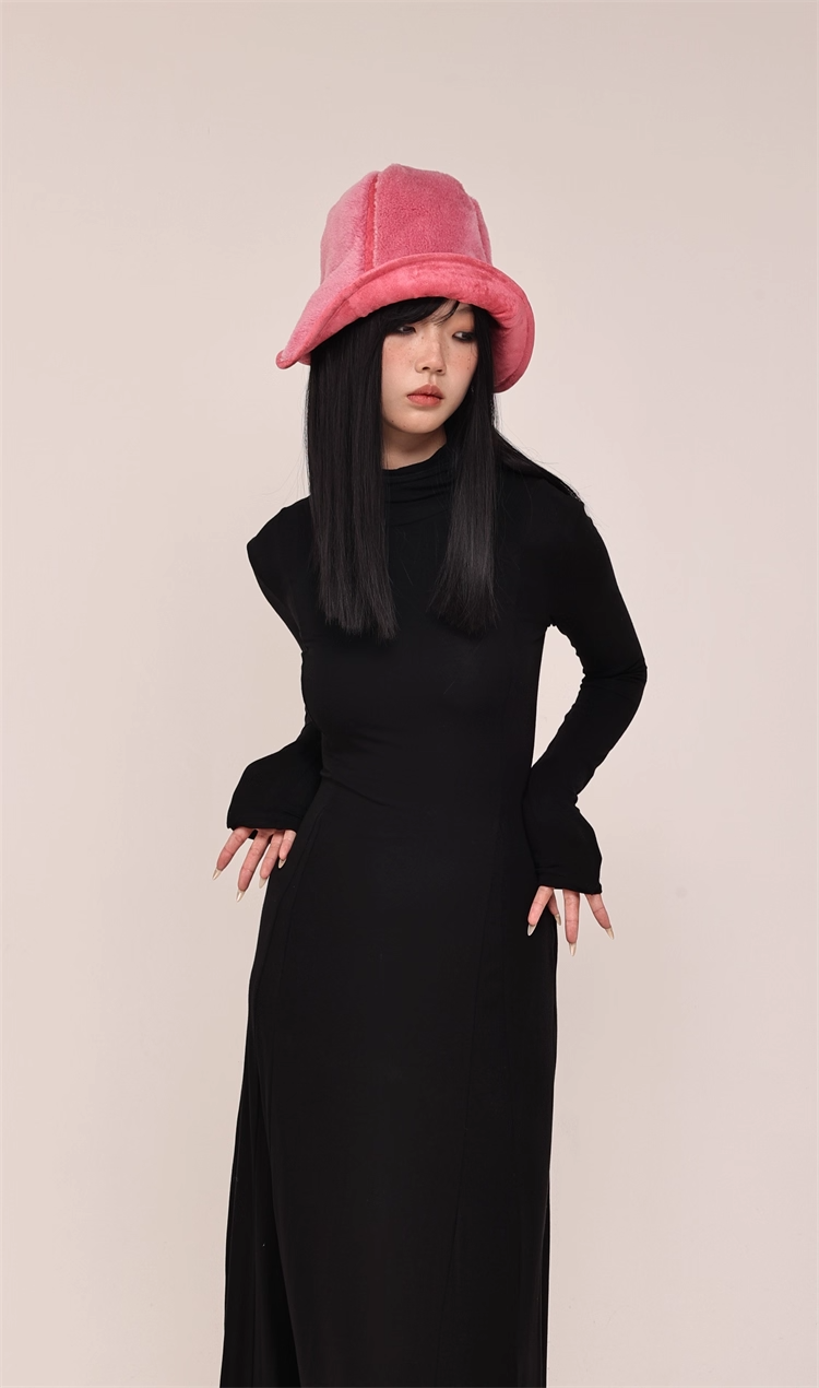 High-Top Wool Blend Bucket Hat　X3435