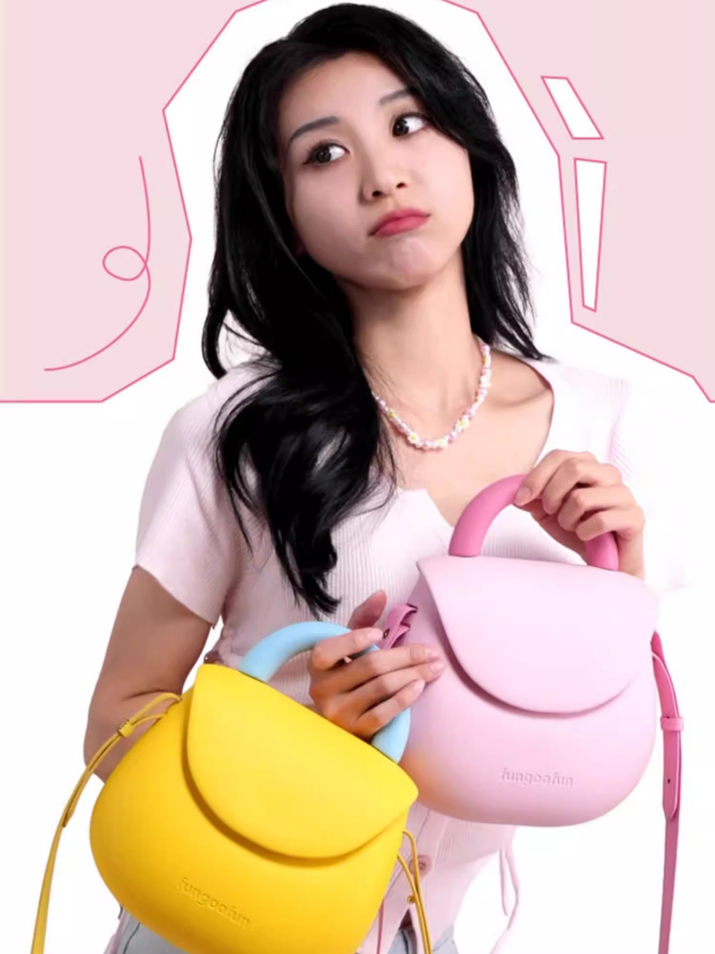 Gourd-Shaped EVA Mini Shoulder Bag Waterproof Lightweight　X3528