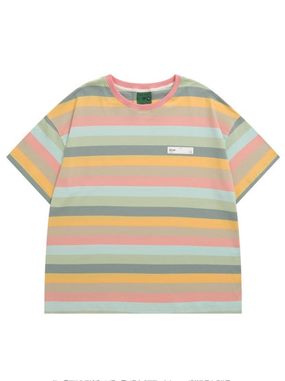 Pastel border T-shirt X2729