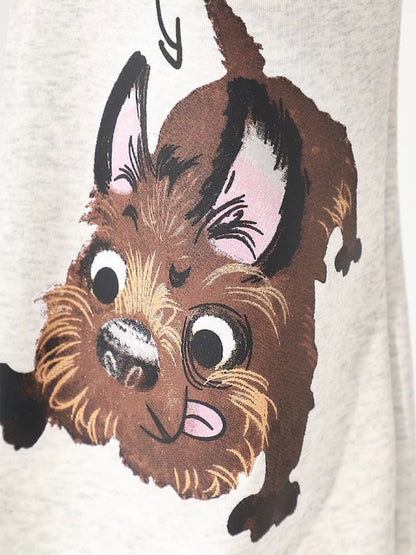 Dog illustration sweatpants X2796