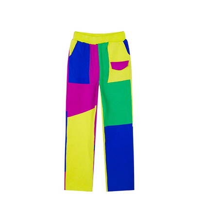 Colorblock Dopamine Jogger Pants　X3432