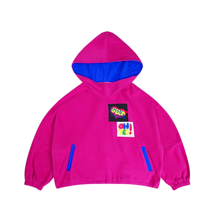 Letter Fleece Hoodie　X3410