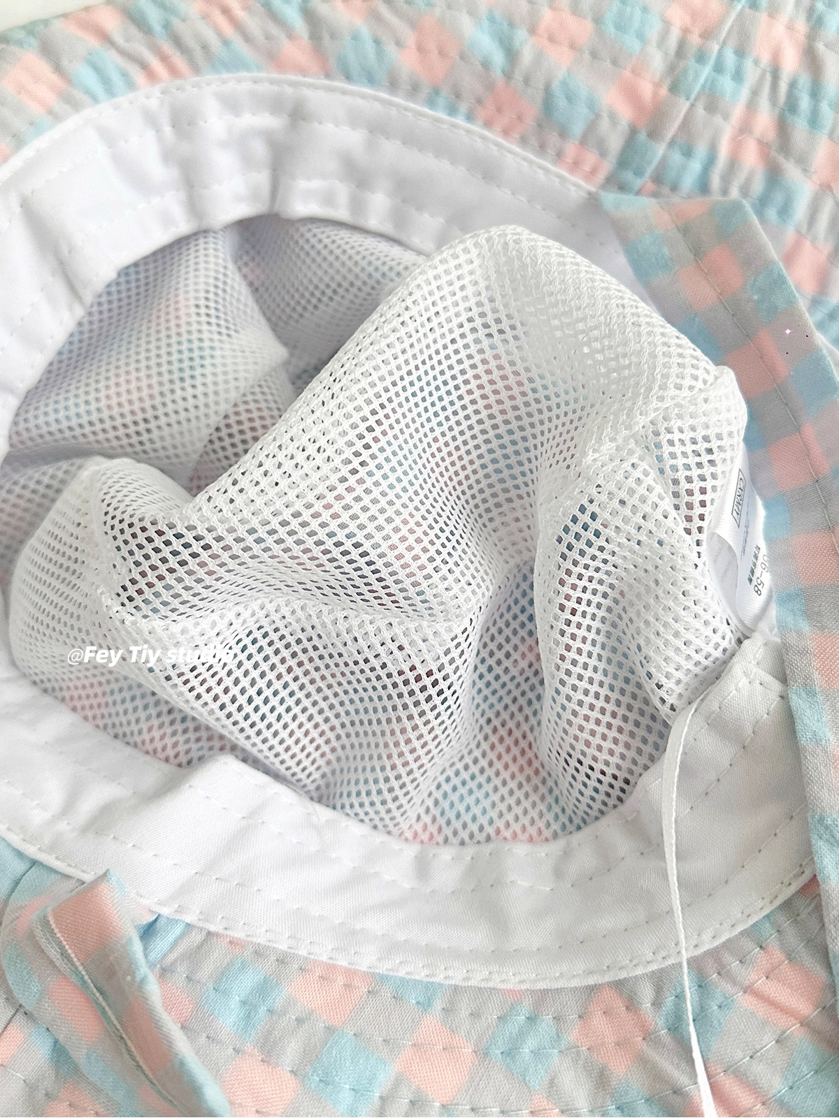 Ribbon Check Bucket Hat　X3317