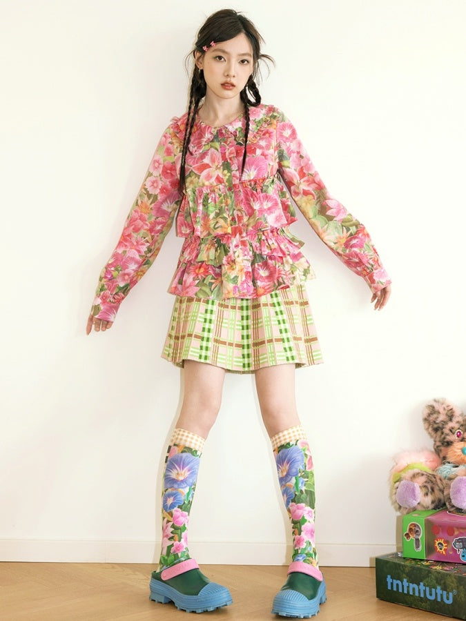 Flower Doll Collar Shirt X2704