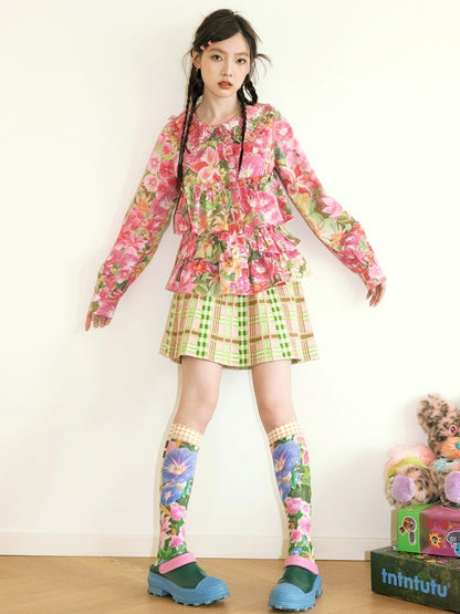 Flower Doll Collar Shirt X2704