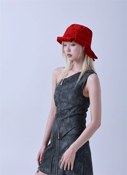 Petal-Shape Sculpted Bucket Hat　X3439