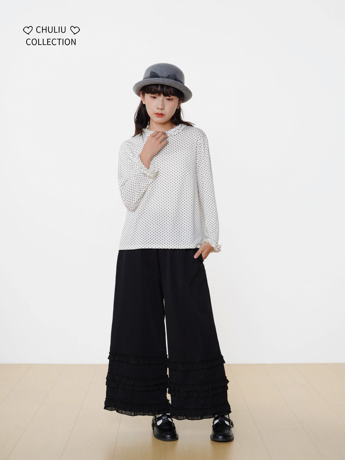 Geometric Pattern Brushed Cotton Stretch Slim Fit Top X3397