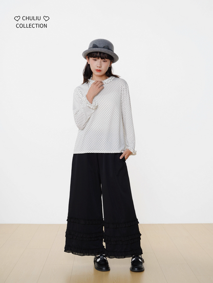 Geometric Pattern Brushed Cotton Stretch Slim Fit Top X3397