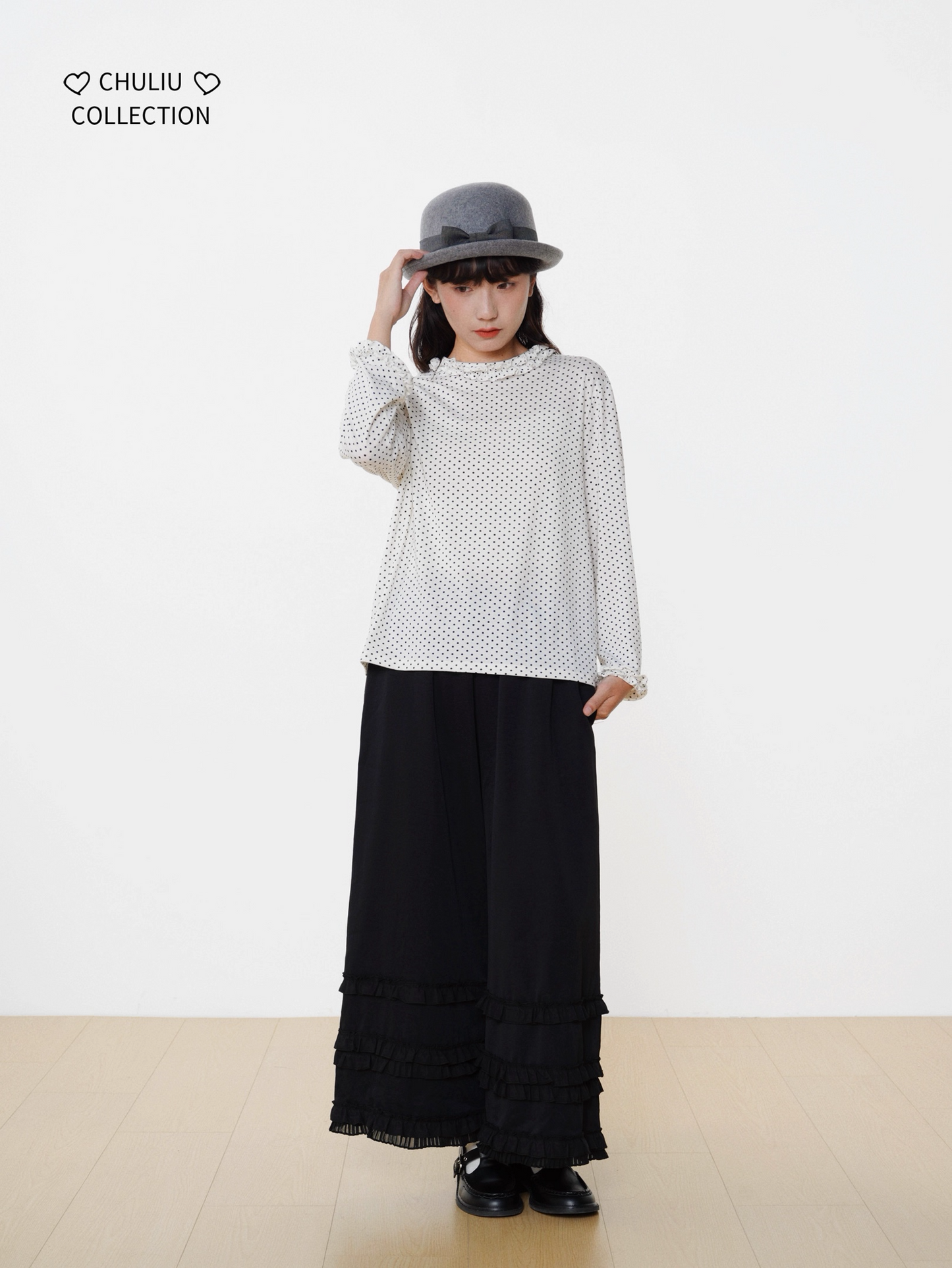 Geometric Pattern Brushed Cotton Stretch Slim Fit Top X3397