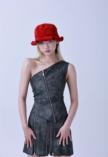 Petal-Shape Sculpted Bucket Hat　X3439