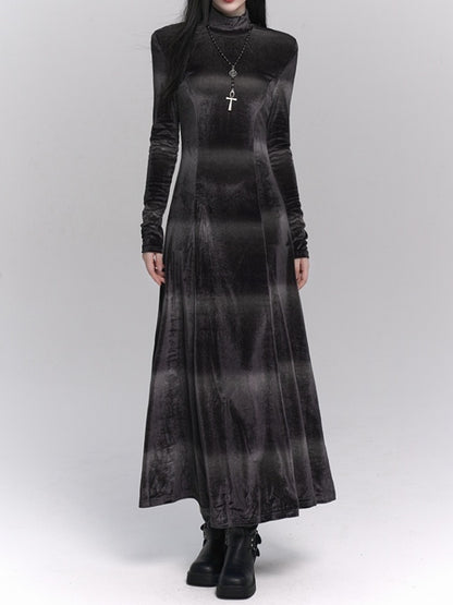 Velvet Slim Long Dress X2982