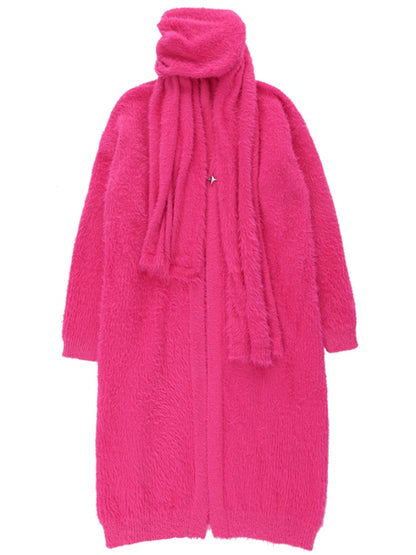 Pink fur coat X2607