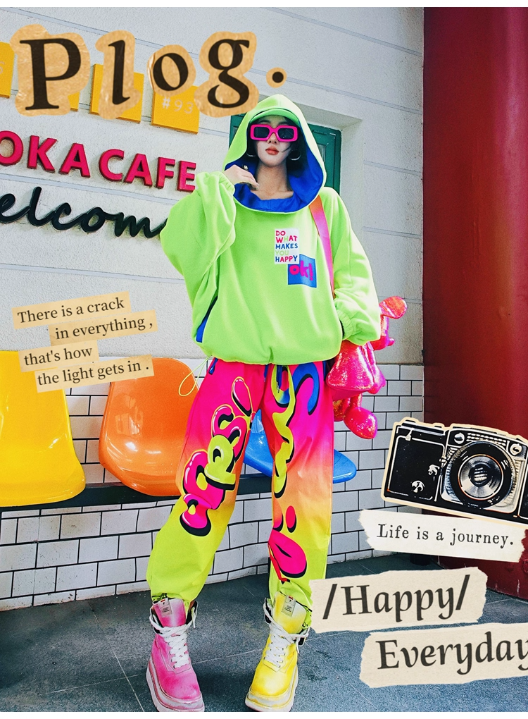 Letter Fleece Hoodie　X3410