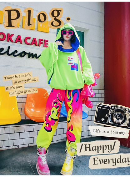 Letter Fleece Hoodie　X3410