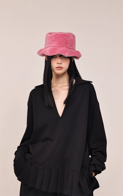 Fuzzy Warm Bucket Hat　X3434