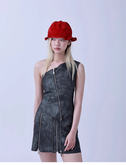 Retro Sculpted Brim Bucket Hat　X3438