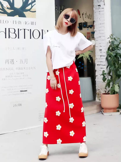 Flower Pattern Skirt X2842