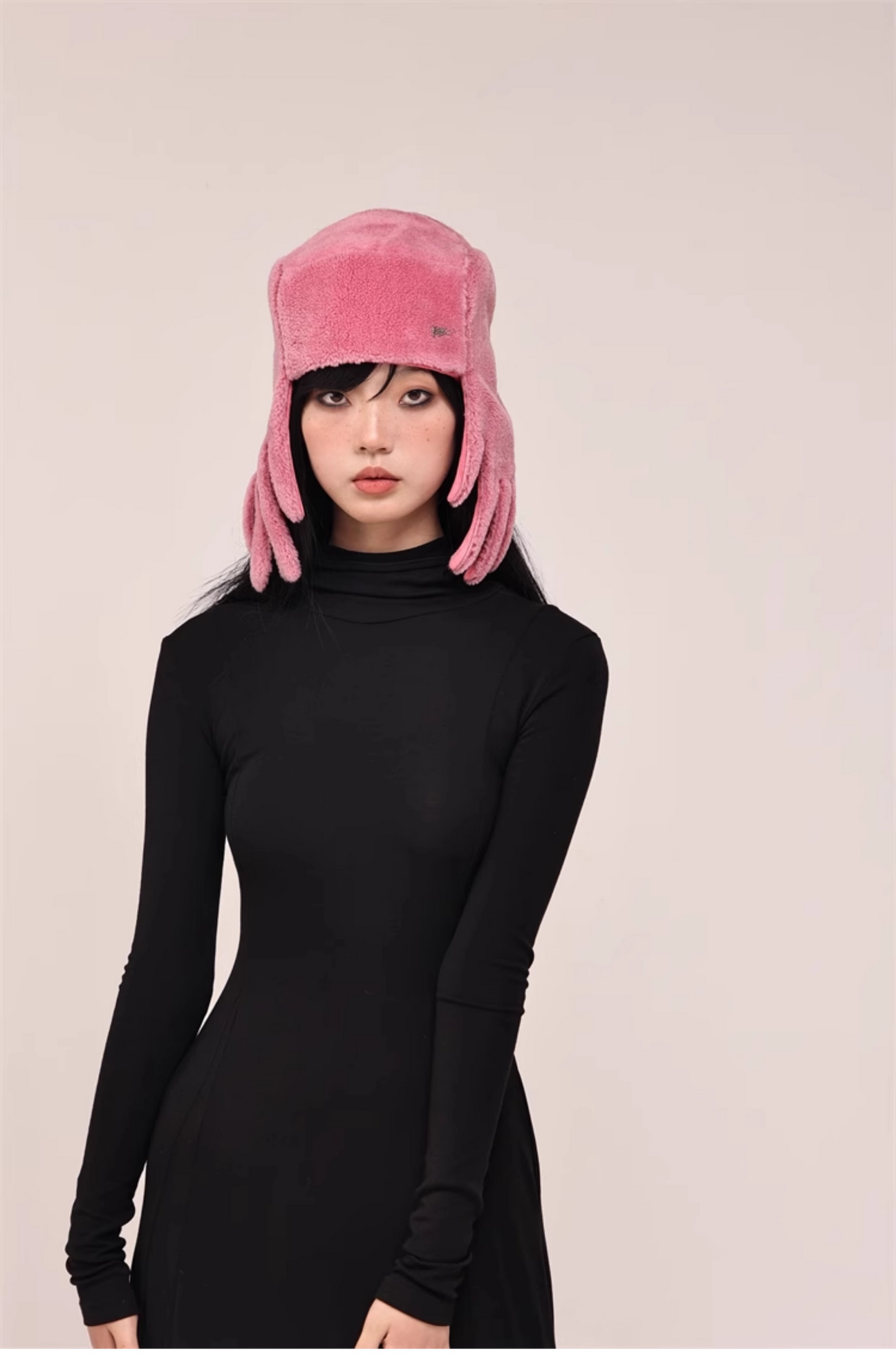 Barbie Pink Fur Ushanka Hat　X3436