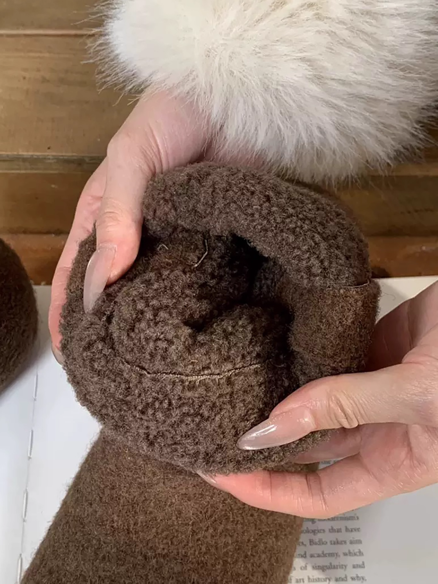 Fleece Hidden Heel Short Snow Boots　X3426