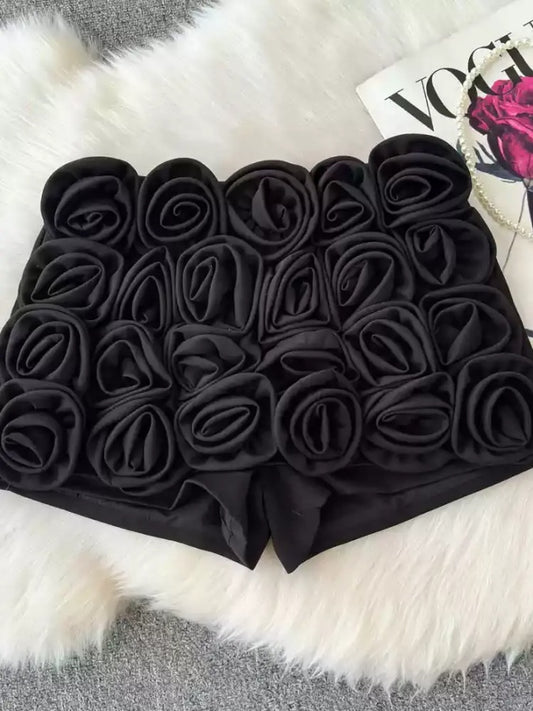 3D Black Rose Shorts X2929