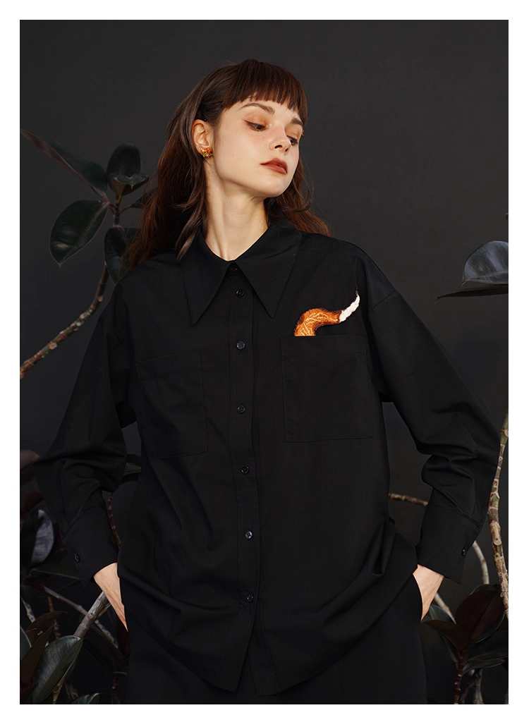 藝術刺繡男女通用襯衫 X3445