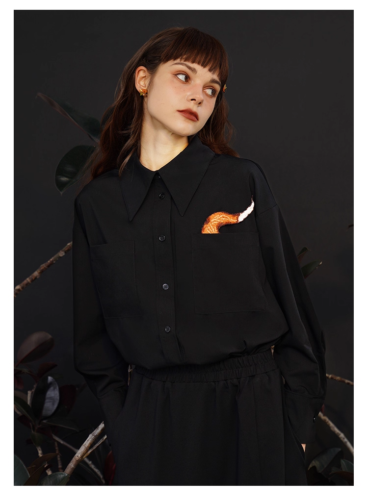 藝術刺繡男女通用襯衫 X3445