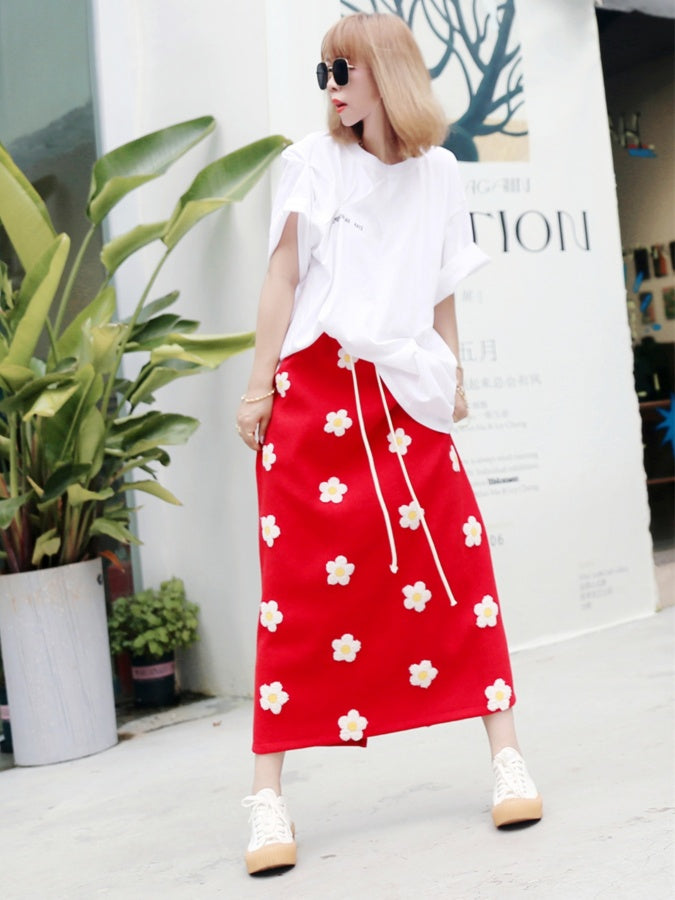 Flower Pattern Skirt X2842