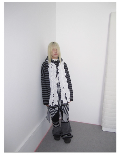 Striped Colorblock Sweat Jacket　X3421