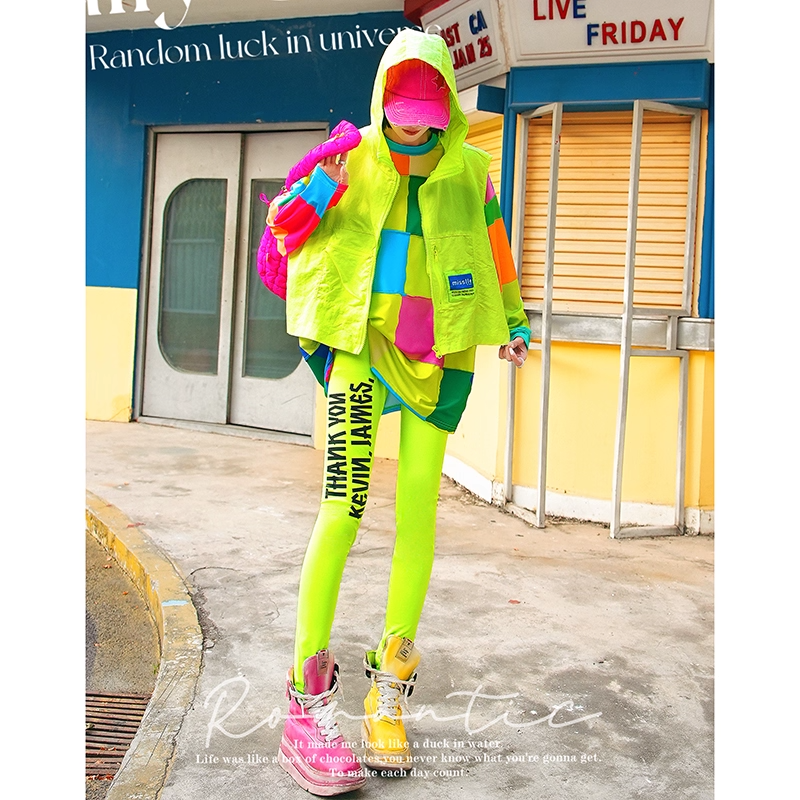 Colorblock Patchwork Logo Sweatshirt　X3431