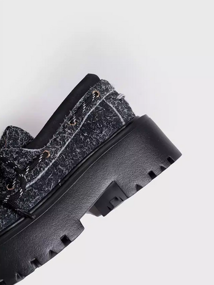 Platform Lace-Up Loafers　X3523