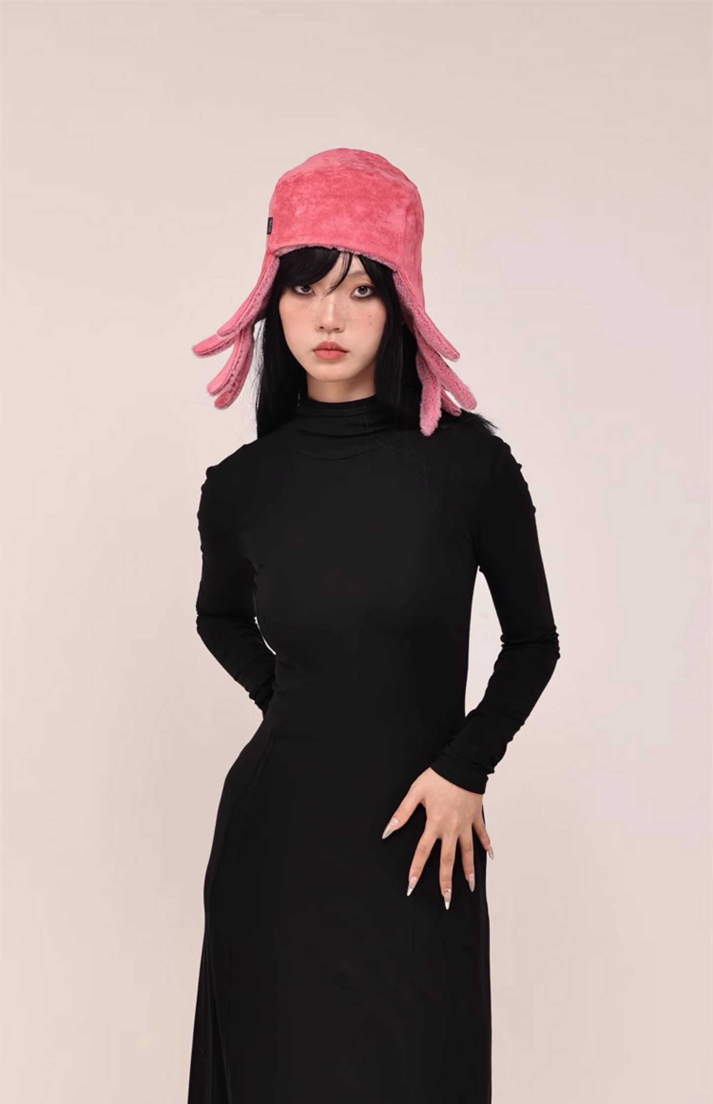Barbie Pink Fur Ushanka Hat　X3436