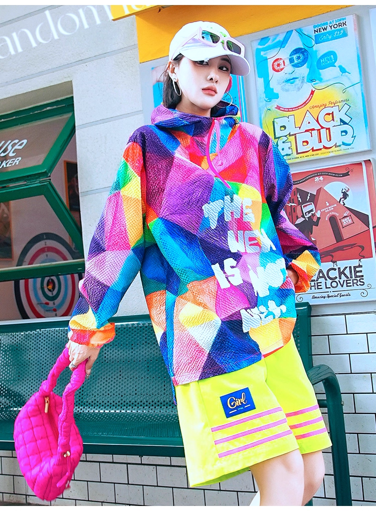 Color Letter Graffiti Hoodie　X3409