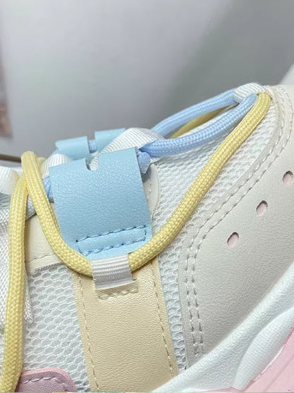 Pastel color block sneakers X2640