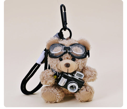 Flash Camera Bear Bag Pendant　X3094