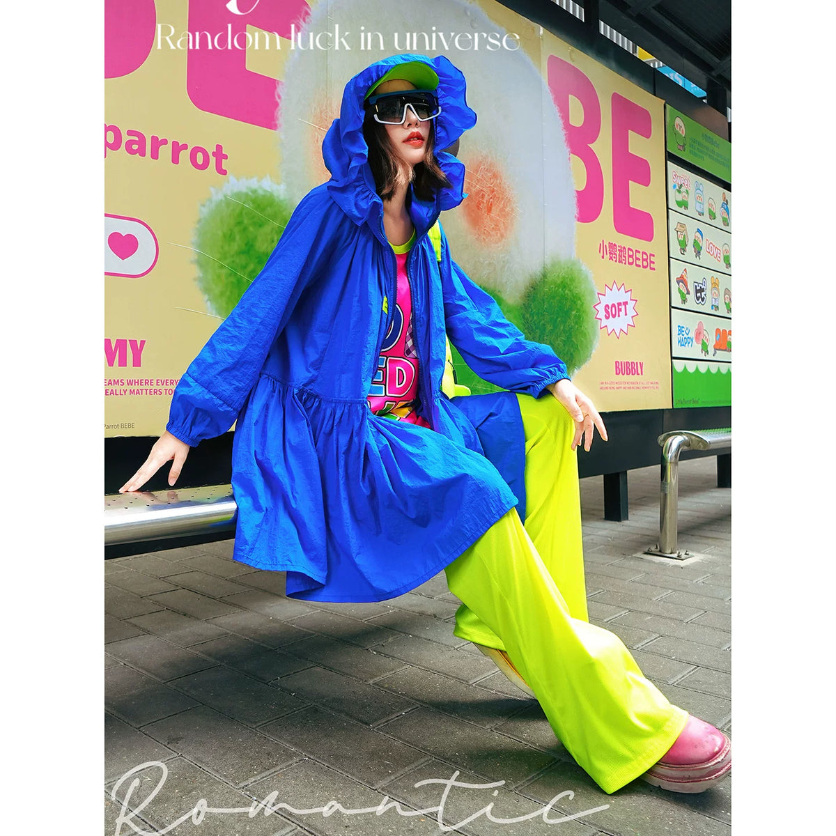 Tiered Hooded Long Shirt Jacket　X3684