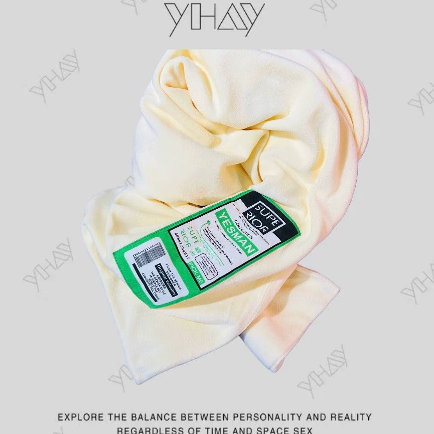 Color-Block Badge Neck Warmer Scarf X3497