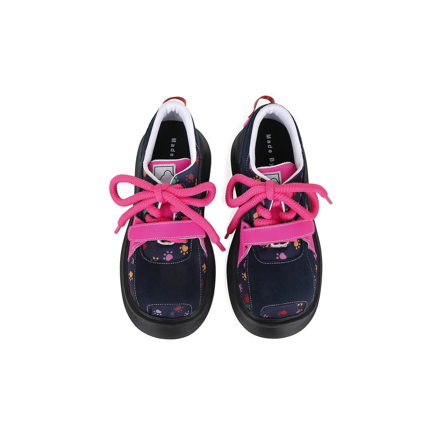 Chunky Platform Colorblock Lace-Up Shoes　X3480