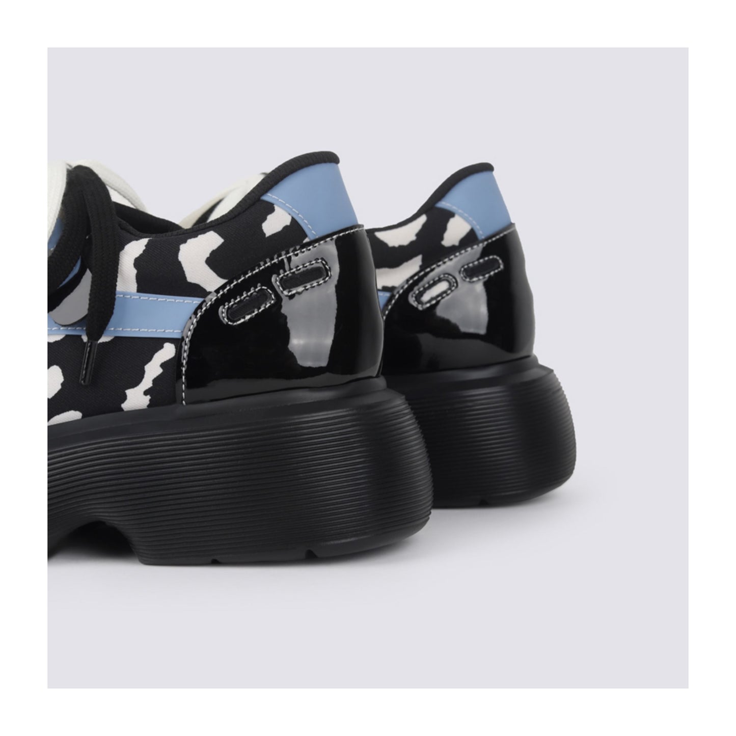 Colorblock Chunky Platform Lace-Up Shoes　X3476