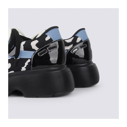 Colorblock Chunky Platform Lace-Up Shoes　X3476