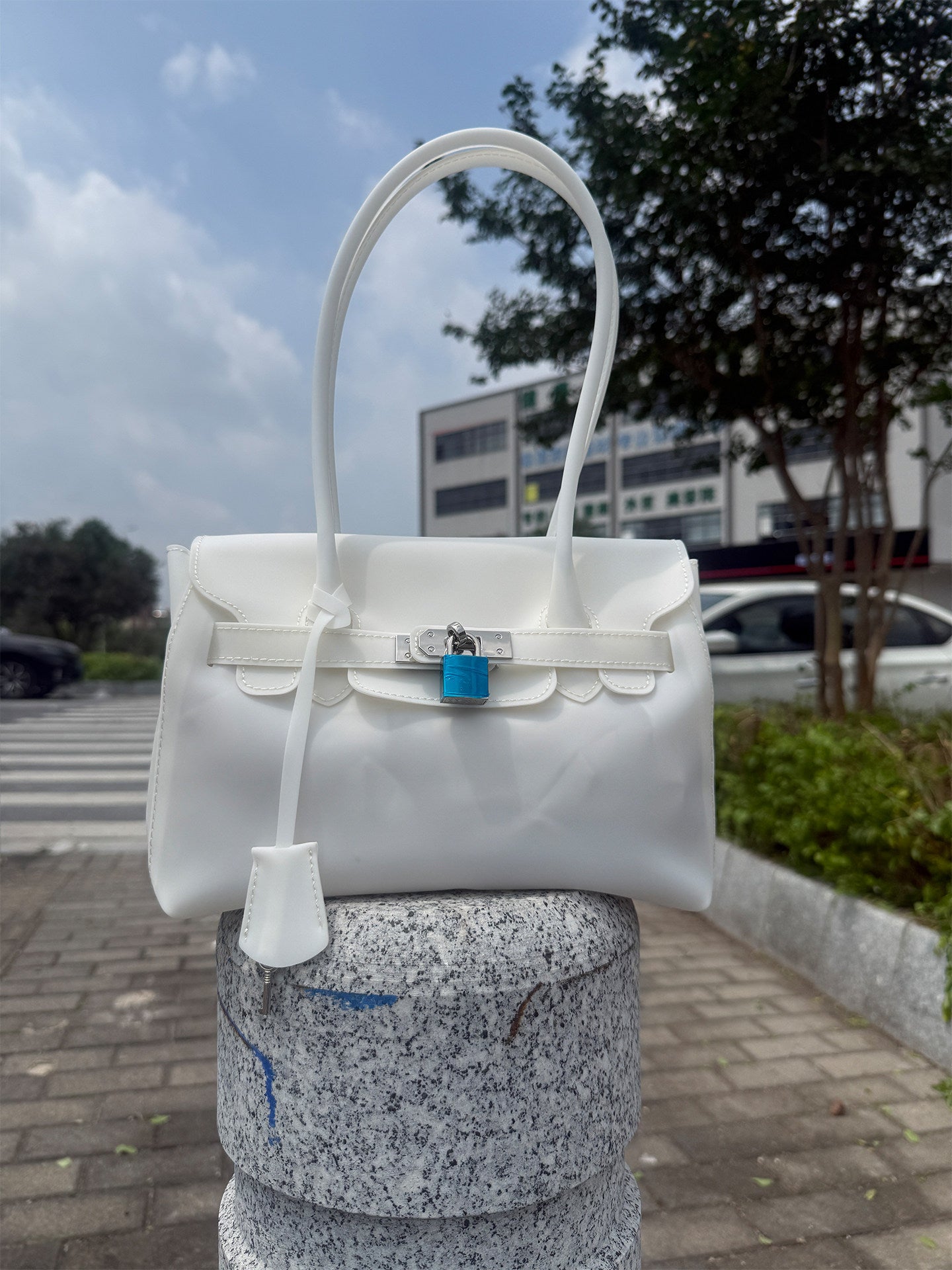 Jelly TPU Charm Handbag X3566