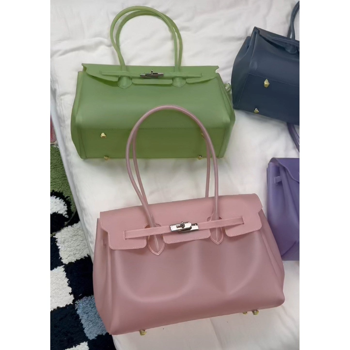 Jelly Turn-Lock Tote Bag X3560
