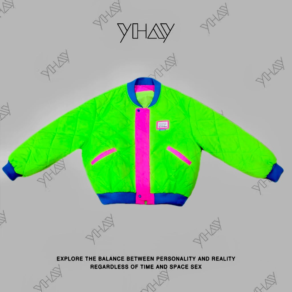 彩色拼接羽絨外套 X3463