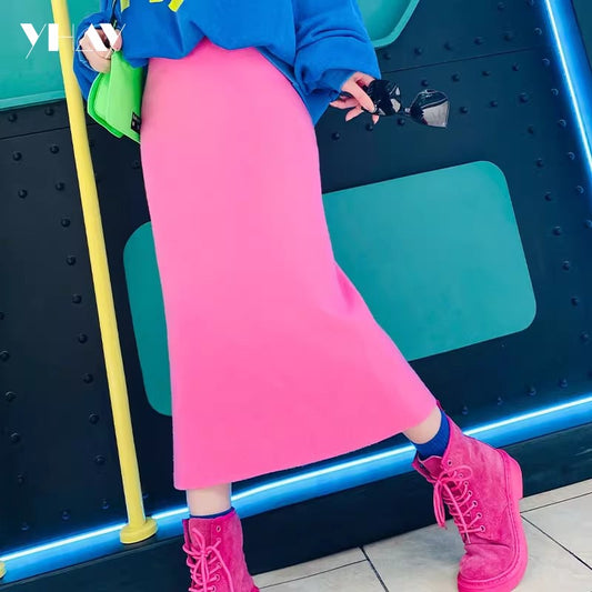 緊身羅紋針織裙 X3462