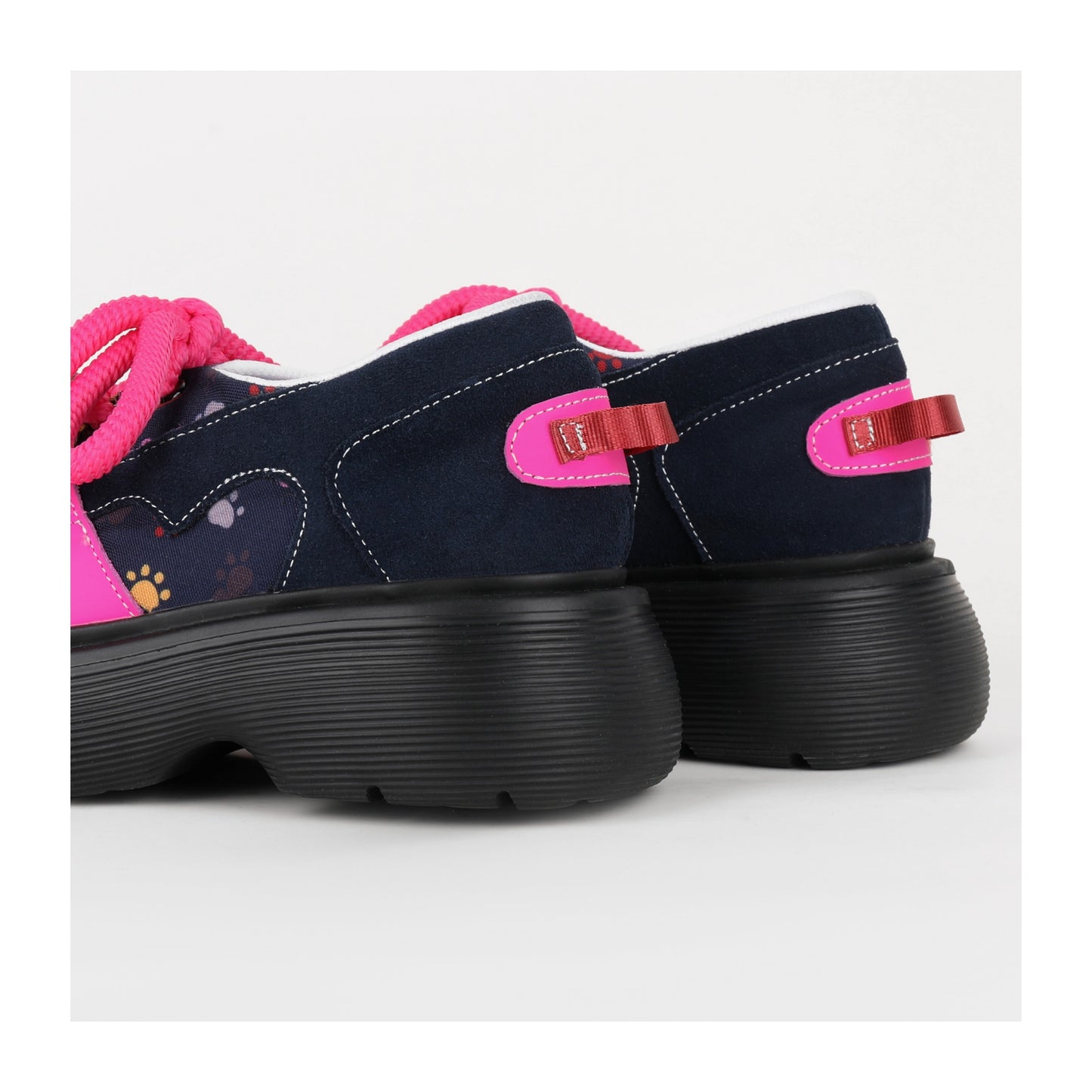 Graffiti Print Chunky Platform Lace-Up Shoes　X3477