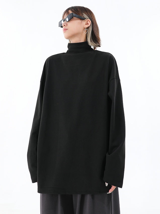 Turtleneck Long-Sleeved Sweatshirt　X3204