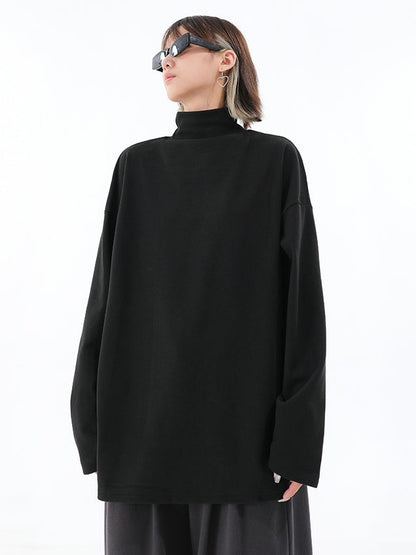 Turtleneck Long-Sleeved Sweatshirt　X3204