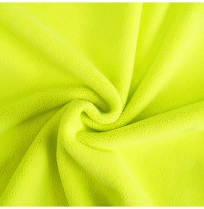 Fluorescent Color-Block Fleece High-Neck Top　X3474