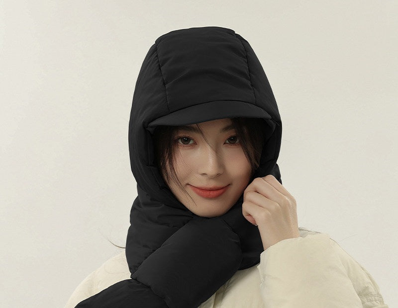 Puffer Hooded Scarf　X3710