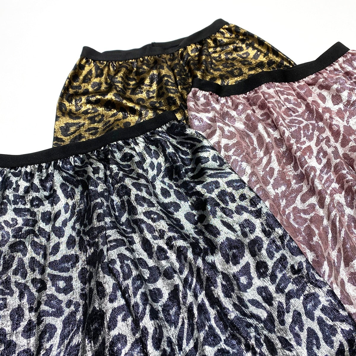 Pink Leopard Satin Wide Pants　X3416